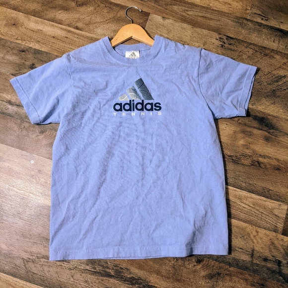 adidas Shirts Vintage Adidas Tennis T Shirt Baby Blue Overall In